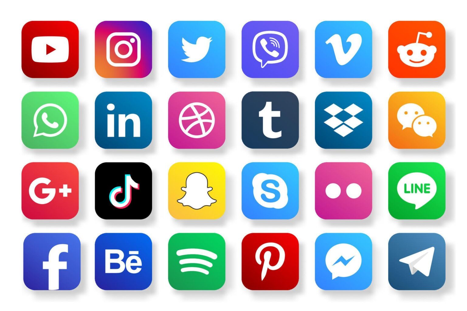  app youtube facebook whatspps twitter instagram tiktok chrome